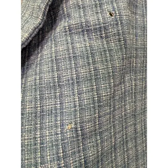 Sandro Blue Nars Blazer Size 42 Missing Buttons w/ Hole & Stains